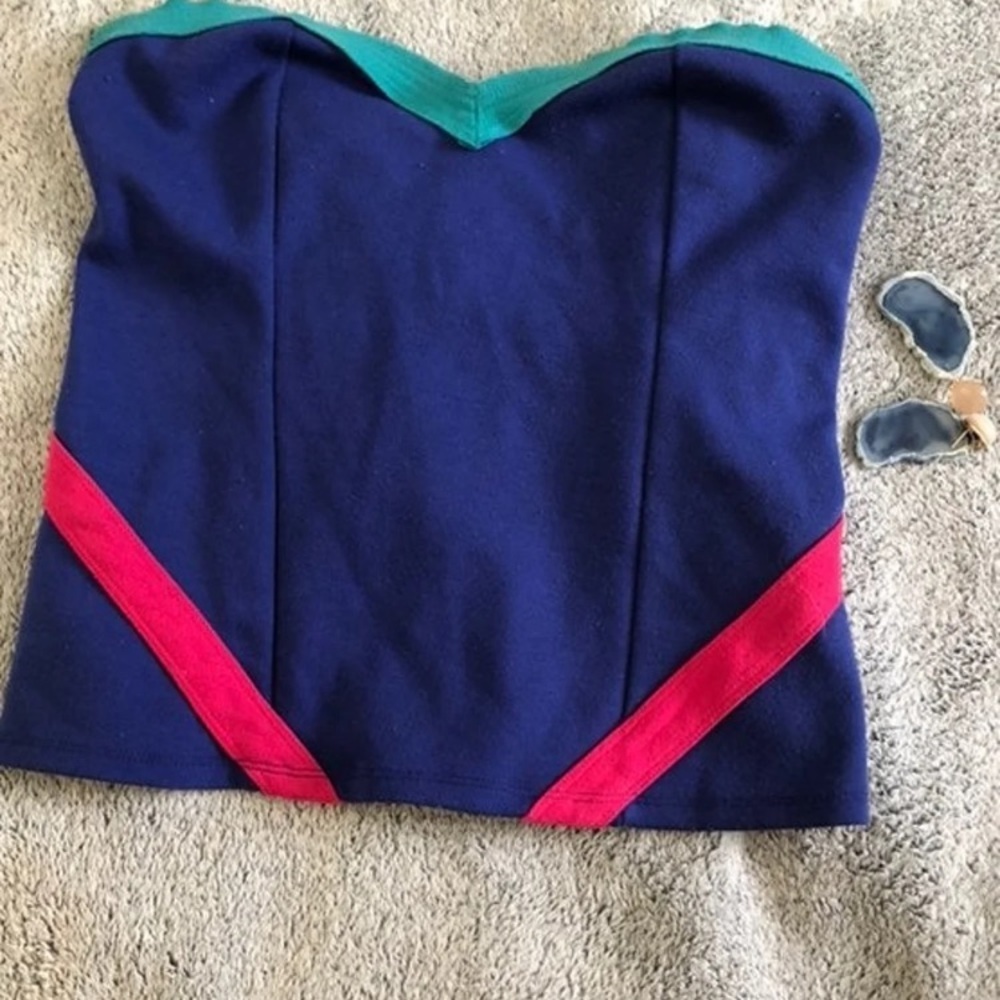 Color block purple pink and blue Urban Outfitters stretch Tube Top​